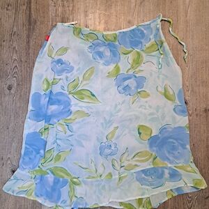 Jackpot Floral Blue Midi Skirt | Size 2